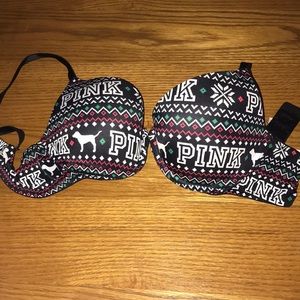 Pink Christmas push up bra